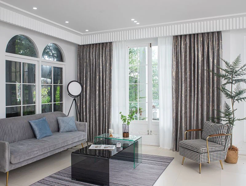 Holandes samta aizkars ar marmora rakstu un zelta foliju