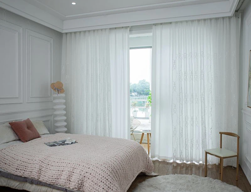 Saules izturīgs pret aizķeršanos Eiropas mežģīņu izšūts logu ekrāns